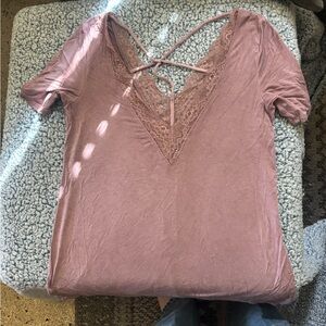American Eagle Outfitters Soft & Sexy Tee in pink mauve